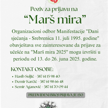 Obavještenje: Prijave za 